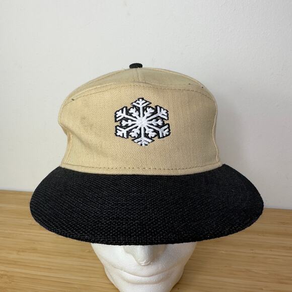 Life Skin Deep LSDeep Frosty Snowflake Hat Snapback Cream Black Ski Snowboard - Picture 1 of 9